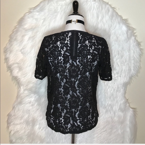 Madewell Black Lace Refined Top - Picture 4 of 6